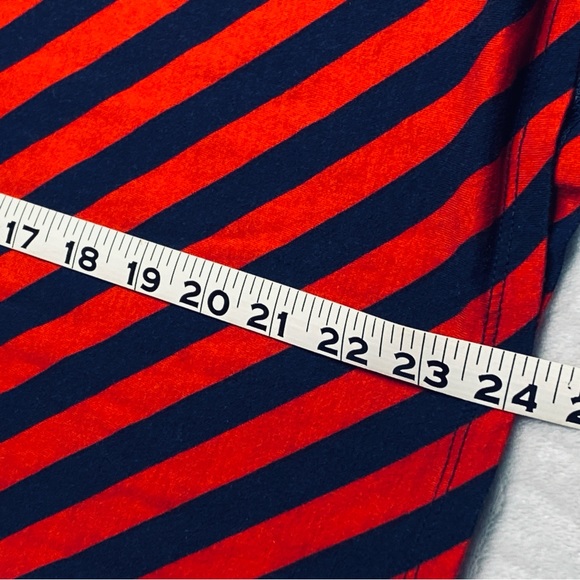 Michael Kors Red and Navy Striped Shirt Women’s Size Large - Picture 4 of 6